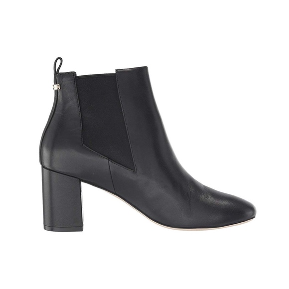 Cole Haan Nitasha Black Leather Heeled Chelsea Bootie Fashion Boot Block Heel - Picture 3 of 11